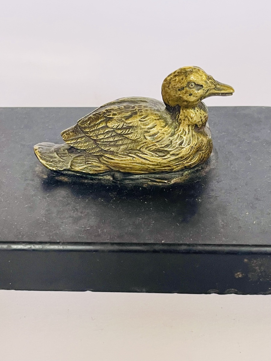 Bronze Duck Paperweight -photo-4